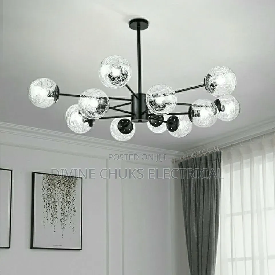 Led Interior Glass Chandelier