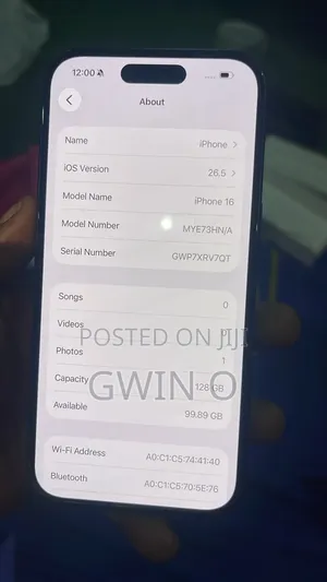 Apple iPhone 16 128 GB Black