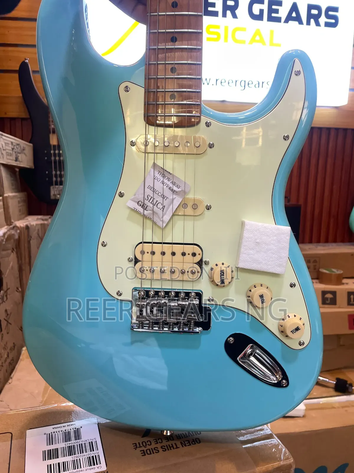 Light Blue Sevillana Stratocaster Electric Guitar