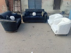 Brand New 7 Seaters Upholstery Couch With Throw Pillows