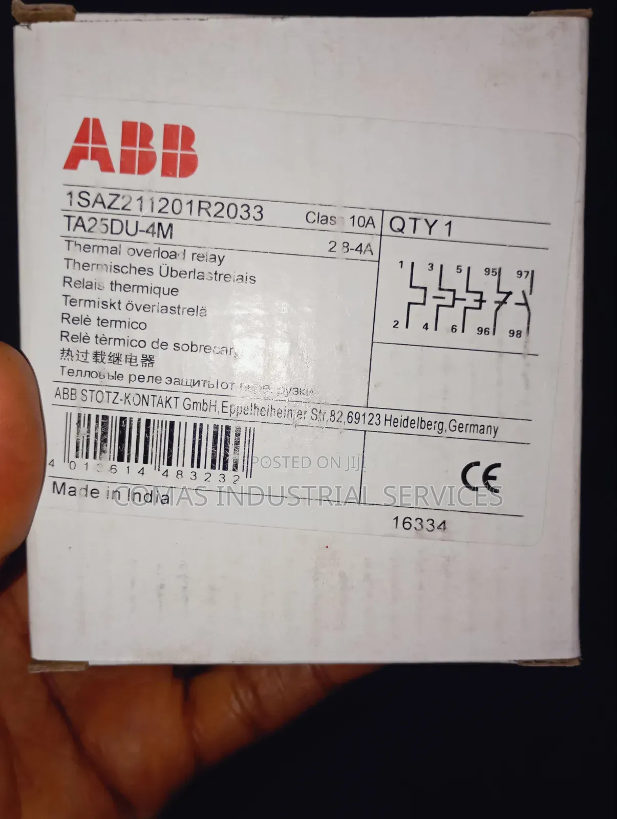 ABB Thermal Overload Relay - Original Motor Protection