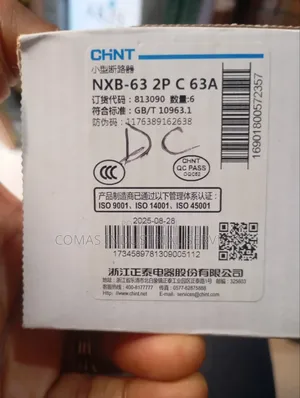 Original CHINT NXB 63A 2 Pole MCB Circuit Breaker