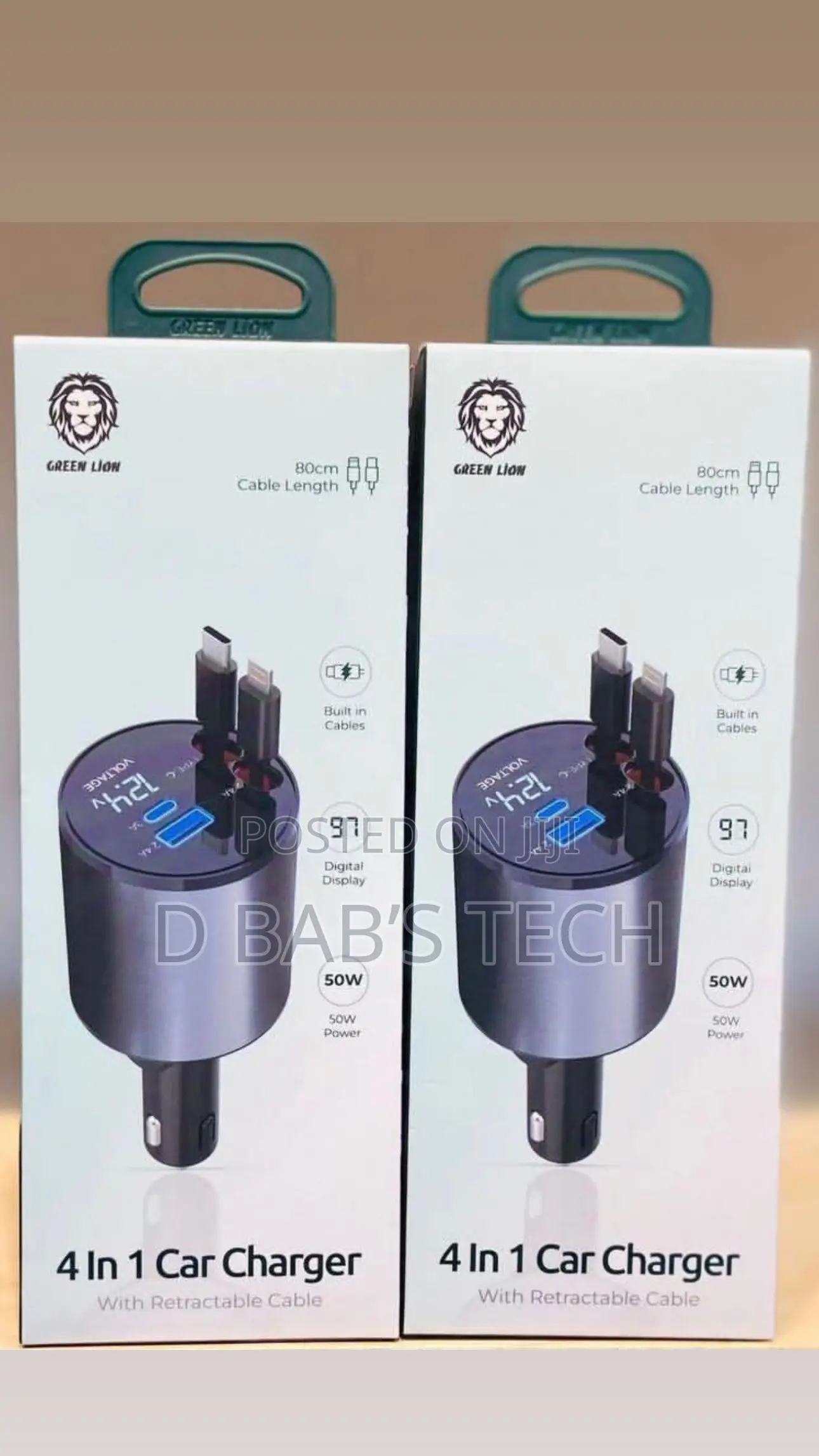 Green Lion 4-in-1 Car Charger