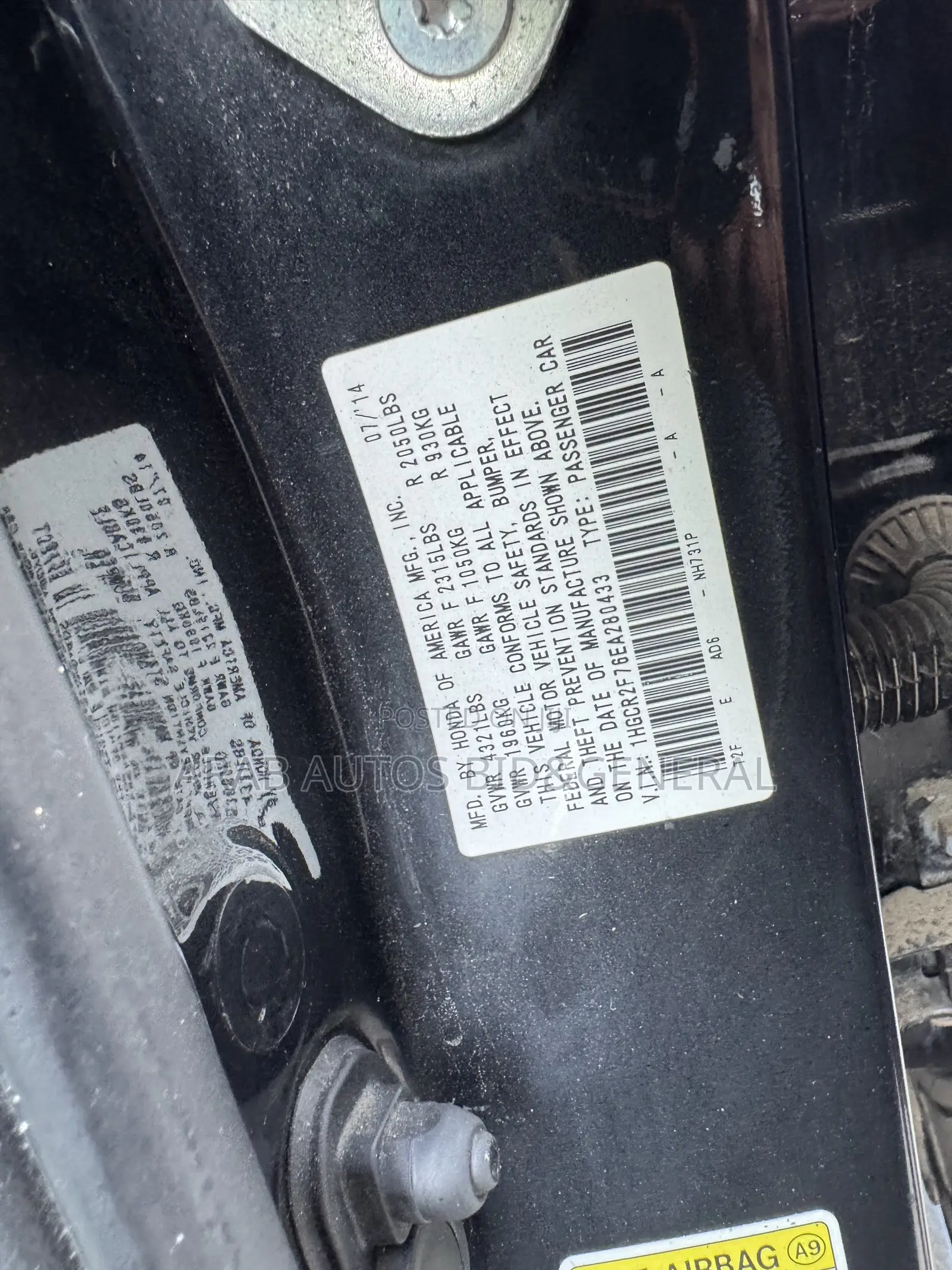 Honda Accord 2014 Black
