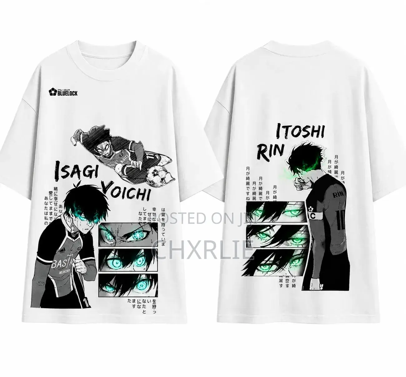 AOT and Bluelock Anime Graphic Tee