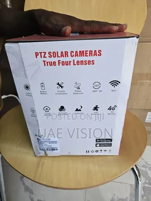 P93 4 Lens Solar Camera 3-Auto-Rotae V380 With 2 Panels Full HD