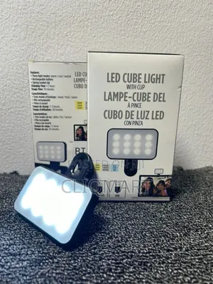 LED Cube Light With Clip – Portable Selfie Vlog Fill Light USB-C