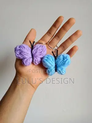 Crochet Butterfly Key Chain