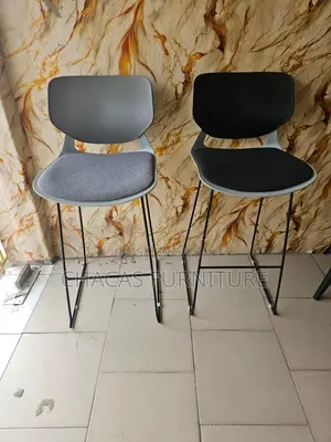 Modern High-Frame Bar Stool With Padded Cushion Seat