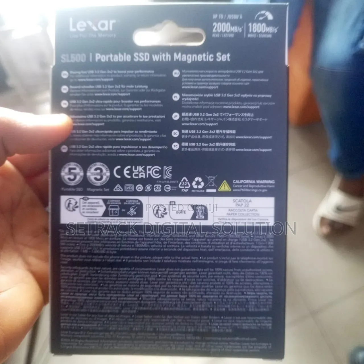 Lexar SL500 2TB Portable External SSD With Magnetic Set