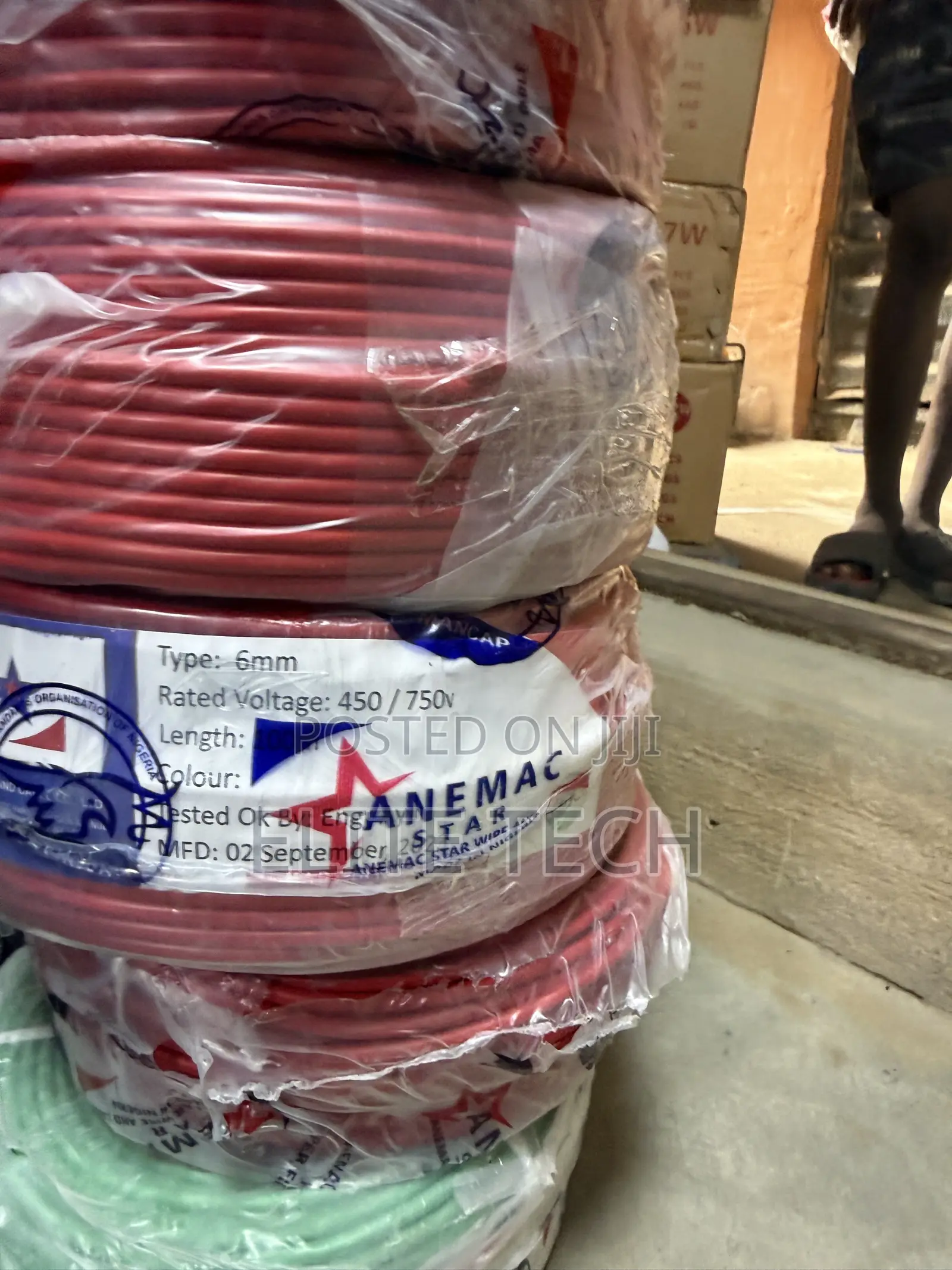 6mm Single Core Pure Copper Building Cable – Anemac Star (100m)