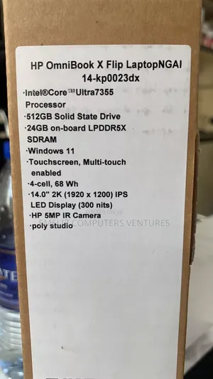 New Laptop HP OmniBook X Flip 14" 24GB Intel Core Ultra 7 SSD 512GB