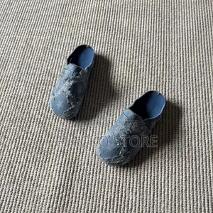 Premium Distressed Star Denim Clogs