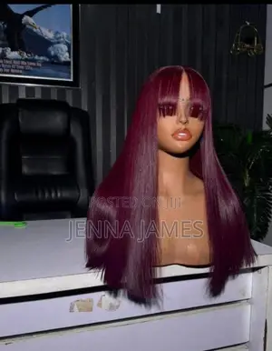 16” Fringe Burgundy Bonestraight