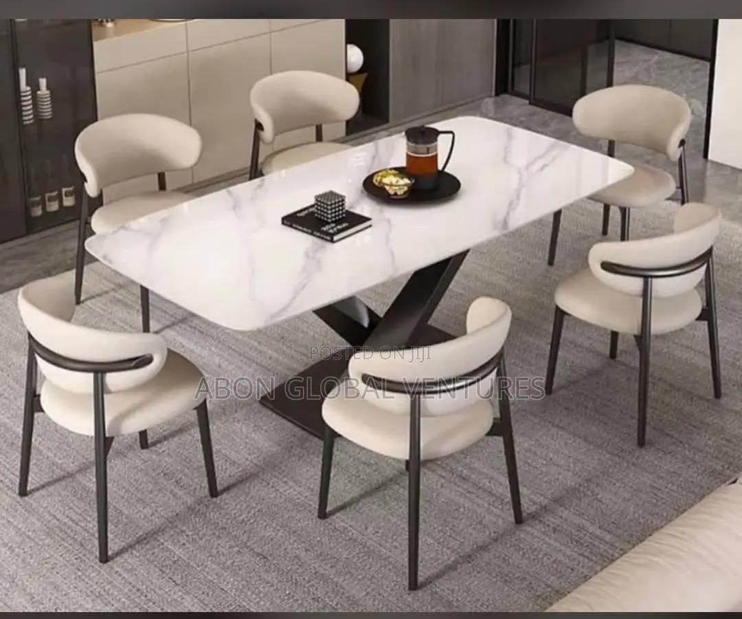 Executive Modern Marble Dining Set