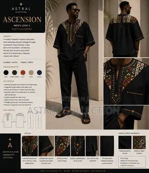 Men’s African Kaftan | Ankara, Adire, Crepe Native Wear | ASCENSION