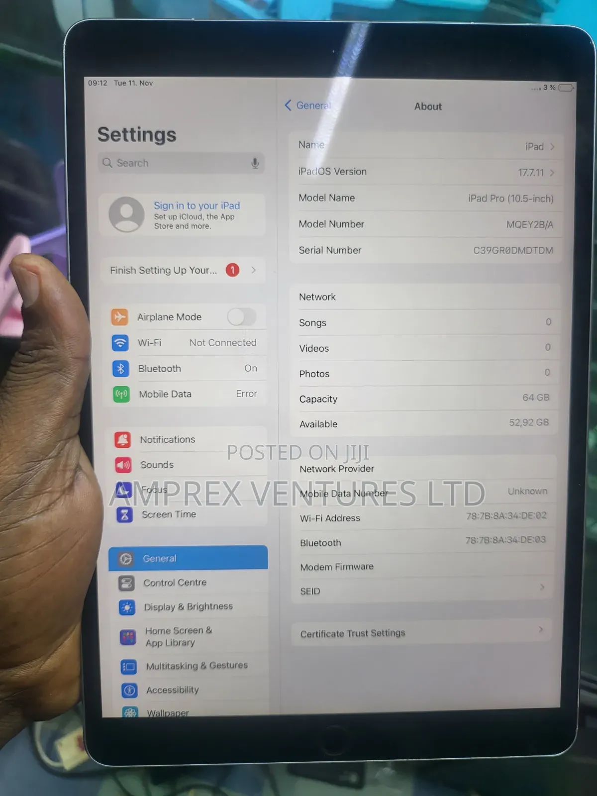 Apple iPad Pro 10.5 (2017) 64 GB Silver