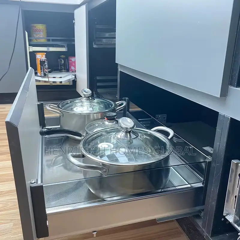 Multi Layer Cabinet Pull Out Drawer 2 Tier Sliding Dish Rack
