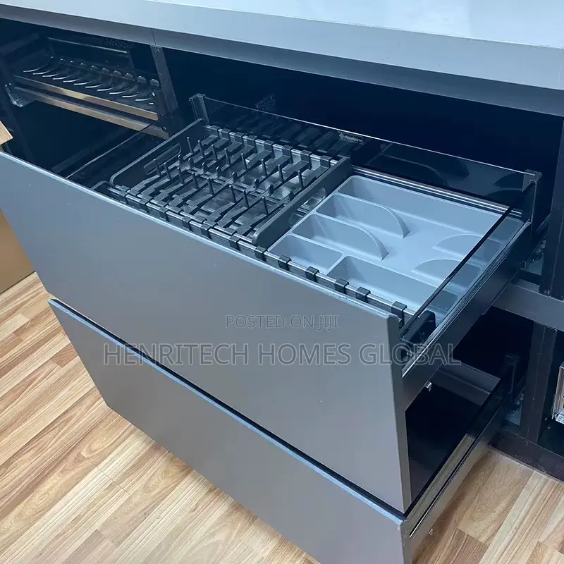 Multi Layer Cabinet Pull Out Drawer 2 Tier Sliding Dish Rack