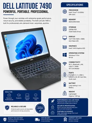 Laptop Dell Latitude 7490 8GB Intel Core i5 SSD 256GB