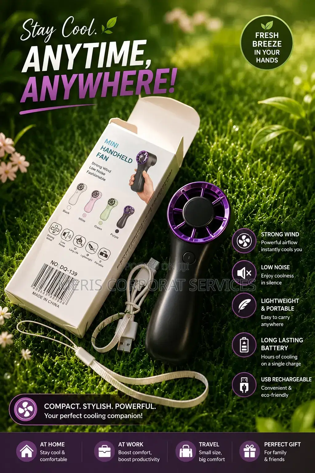 Rechargeable Face Fan