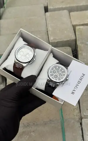 Poedagar Mens Leather and Steel Wrist Watches