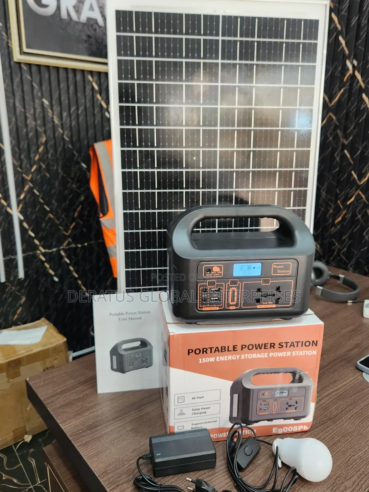150W Portable Solar Generator With 50W Solar Panel