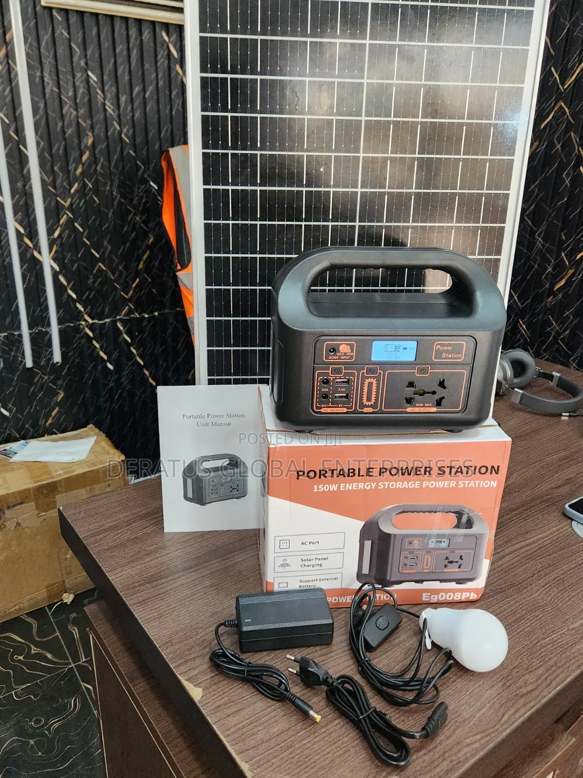 150W Portable Solar Generator With 50W Solar Panel
