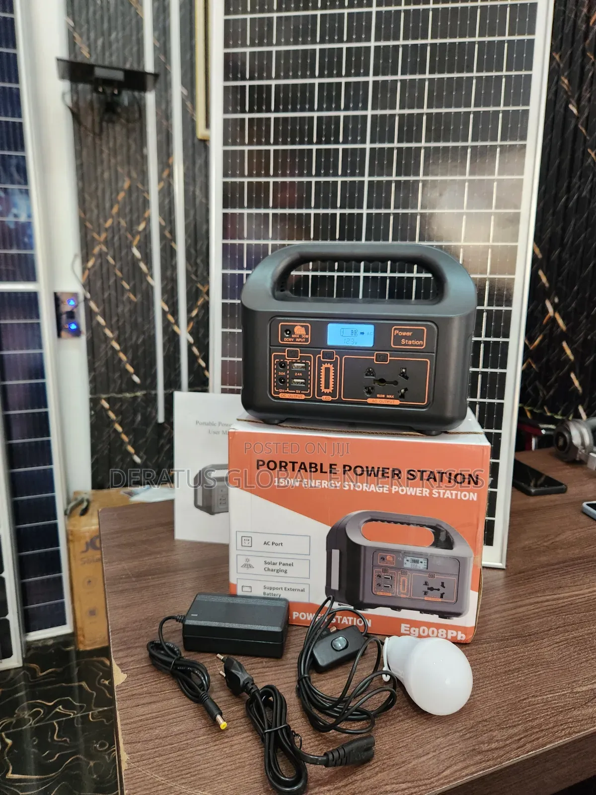 150W Mini Solar Generator With 50W Panel & DC Light