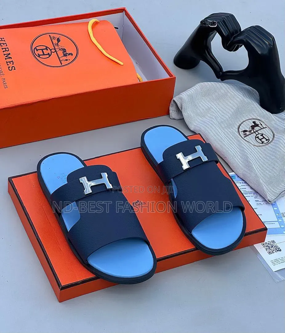 Hermes Leather Slippers