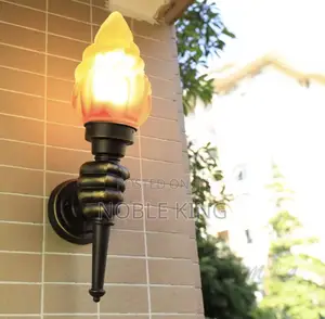 Creative Torch Hand Wall Lamp Outdoor Light Garden Yard Porch