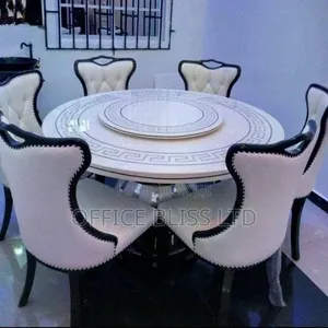 Exquisite  Luxury  360 Rotation  Dinning Table  & 6 Chairs