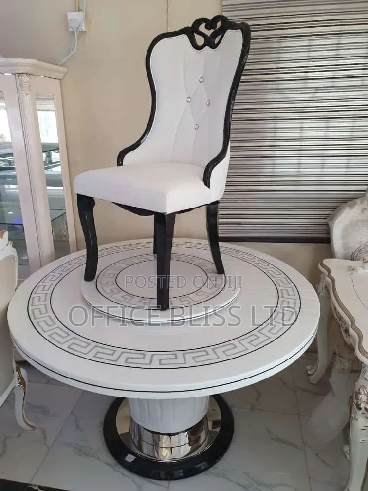 Exquisite  Luxury  360 Rotation  Dinning Table  & 6 Chairs