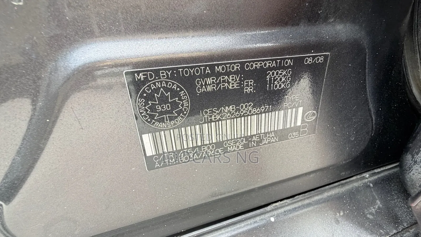 Lexus IS 250 2010 Black