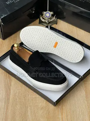 Hermes Suede Slip on Loafers With White Platform Soles