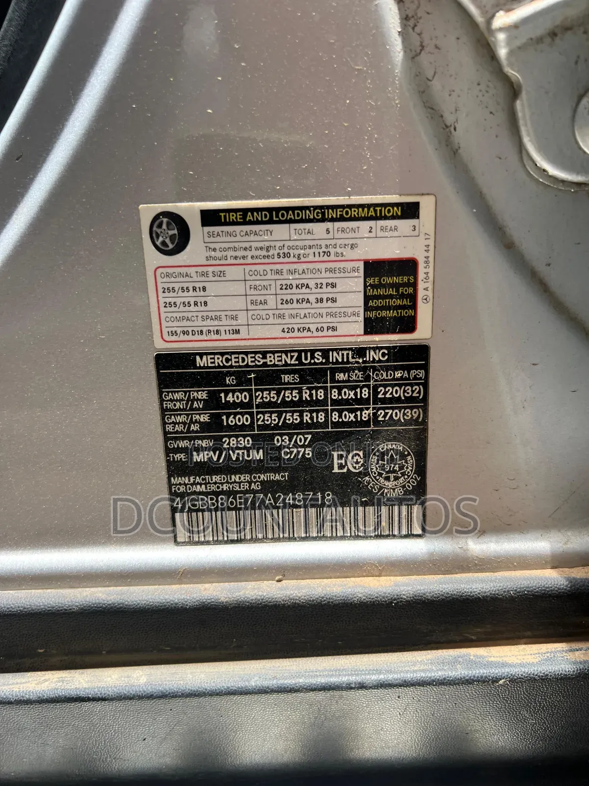 Mercedes-Benz M Class ML 350 4Matic 2007 Silver