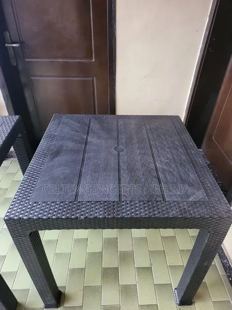 Black Square Plastic Outdoor Table