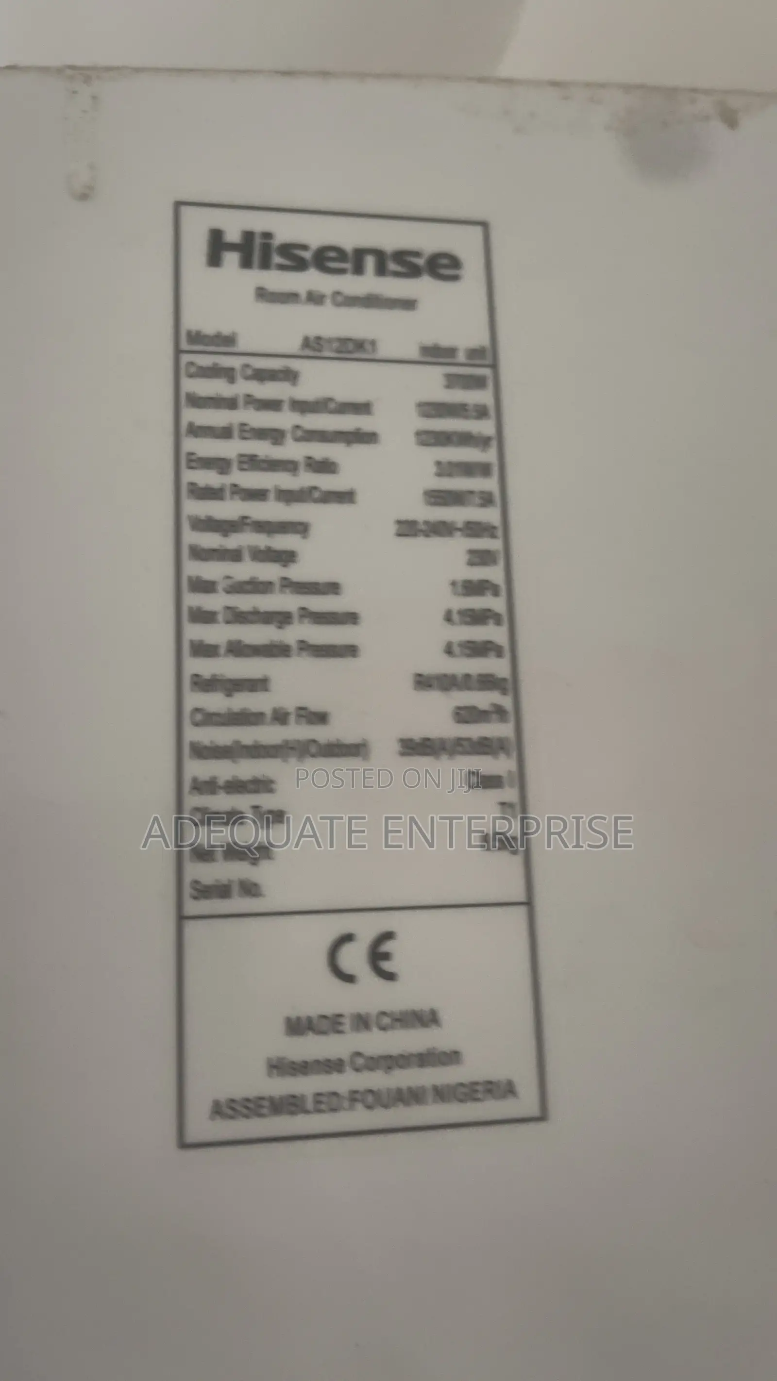 1.5 HP Inverter Hisense AC