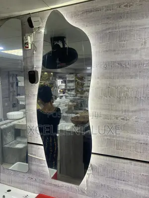 Mountain Shaped Full Length Led Mirror With 3 Lights