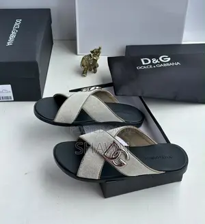 Dolce and Gabbana Luxury Leather Slippers