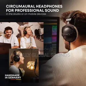 Beyerdynamic DT 770 Pro (250 Ohm) Closed-Back Studio Headphones, Black