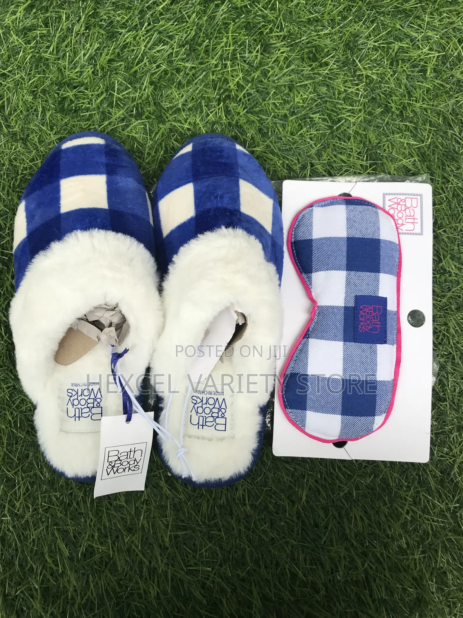 Soft Indoor Footwear With Matching Eye Patch