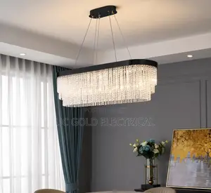 Rectanglur Chandelier for Living Room Bedroom Crystal Lights