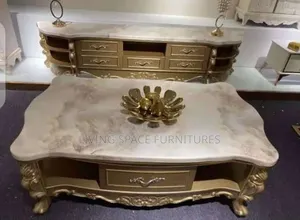 Royal Marble TV Stand With Center Table