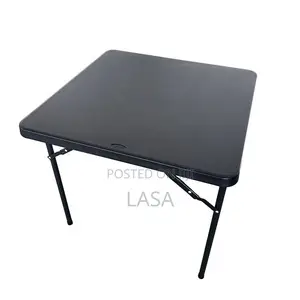 Square 86cm Folding Card Table - Black