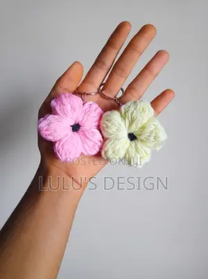 Crochet Flower Key Chain