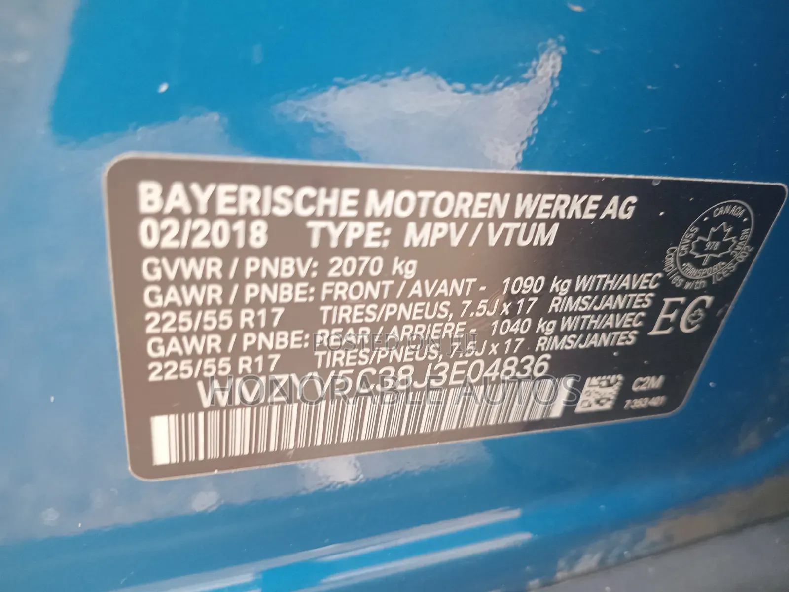 Mini Cooper 2018 Blue