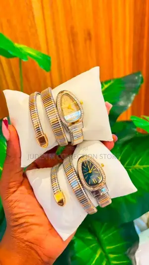 Luxury Oval Crystal Watch & Bracelet Set
