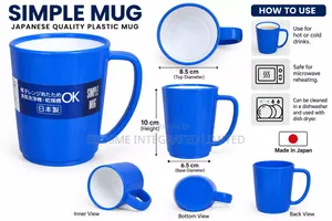 Japanese Simple Plastic Mug – Microwave & Dishwasher Safe