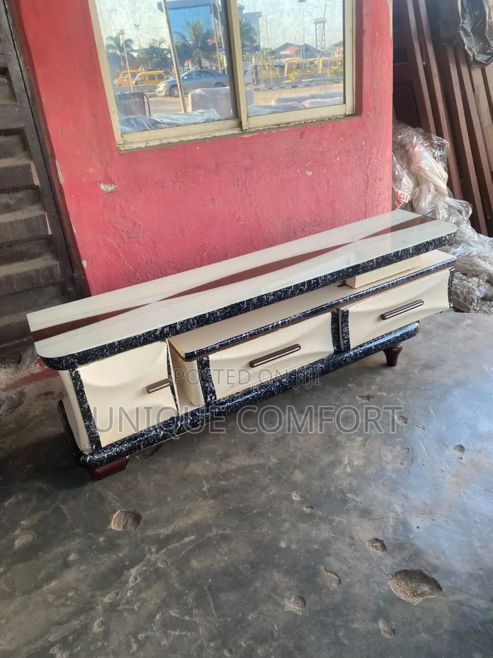 Executive Adjustable TV Stand With Drawers